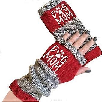 Fashionable Acrylic Gloves Splicing Knitted Glove with Touchscreens Capability Ideal for Commuting and Outdoor Activity