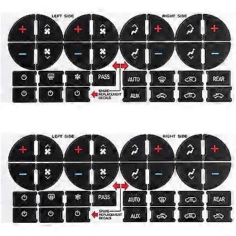 Dww-31 Reparatiekit voor autodashboardknoppen, PVC A/C radio audiobediening dashboardknoppen decoratiesticker
