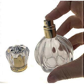 50 Ml Vintage Style Spray Bottle, Pumpkin Shape, Empty, Refillable, Clear Glass, Perfume Bottle, Fine Mist, Atomizer, Makeup, Cosmetic Container