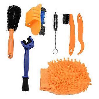 7pcs/set Mountain Bike Cleaning Tool Cycling Tire Brush