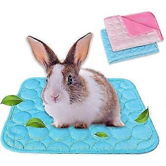 Guinea Pig Cooling Mat 2-Pack, Bunny Bed for Summer with Ice Silk Material - Pet Cooling Pad for Small Animals-gdx