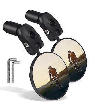 Confezione da 2 specchietti retrovisori per bicicletta, specchietto retrovisore da manubrio per mountain bike e bici da strada, grandangolare, resistente