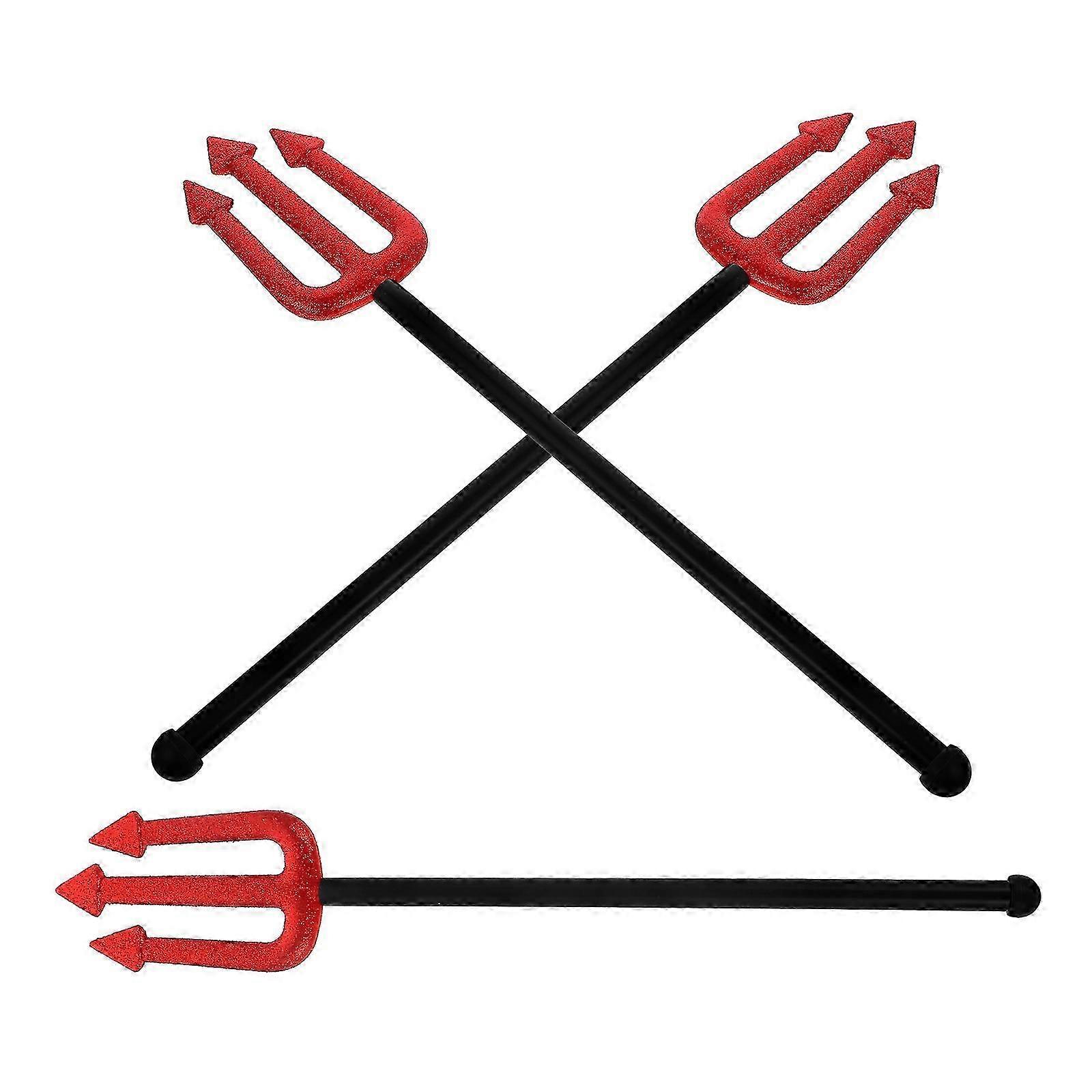 3pcs Devil Cosplay Pitch Fork Demon Prop Pitch Fork Halloween Devil Props