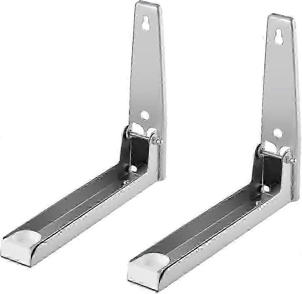Foldable Microwave Mount Stand Kitchen Space-Saving Anti-Rust Steel Bracket