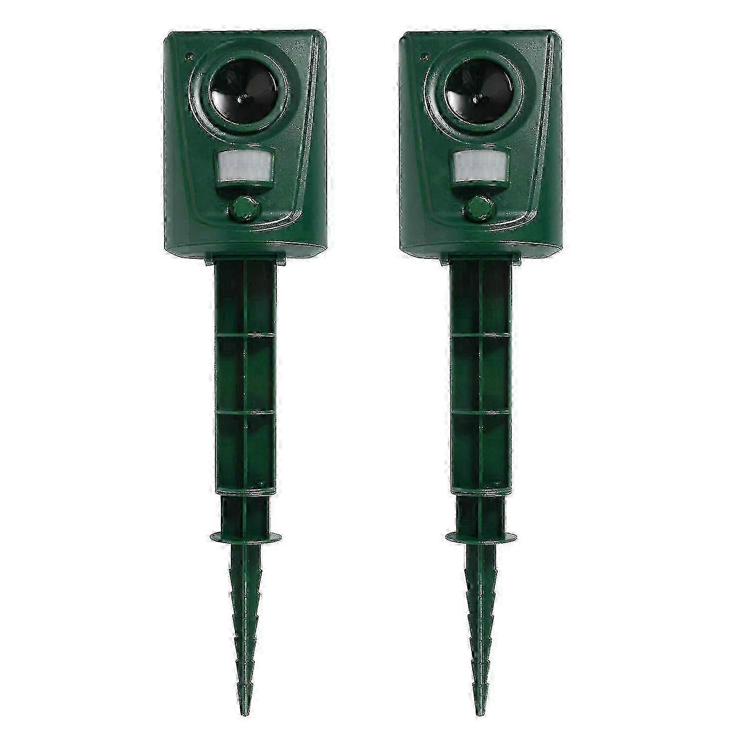 Lot de 2 répulsifs à chats pour jardin, répulsif à ultrasons à piles activé par le mouvement pour chats, s202412246628_jsam