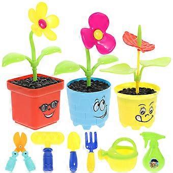 1 Set of Simulated Flower Planting Toys Garden Planting Tool Kit Children Toys