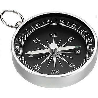 Pocket Compass, Survival Sports Navigation Kompass mit Schlüsselanhänger für Outdoor Camping Wandern, Weiß