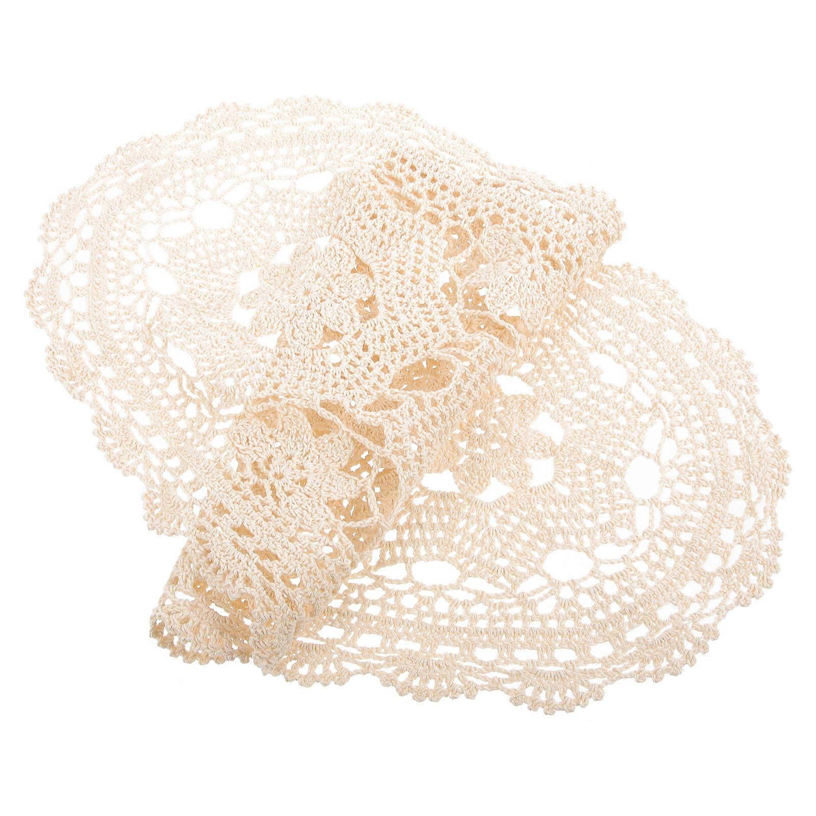 Rustic Cotton Crochet Table Runner for Decorative Party Table Doily