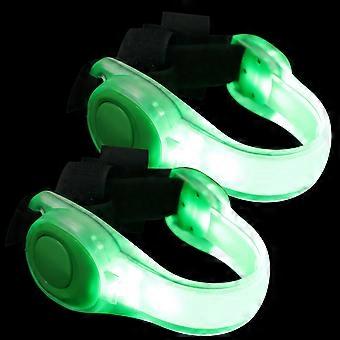 Green LED Luminous Wrist Bands For Jogging Exerciser In Dark Suitable For Outdoor Sports 2Pcs
