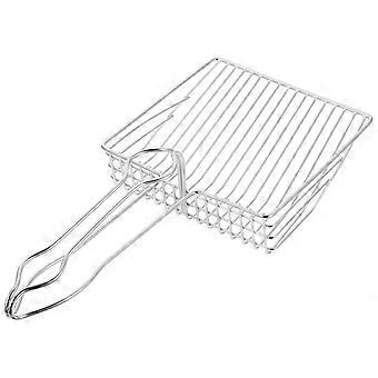 Metal Cat Litter Scoop for Pet Use with Silver Stainless Steel Material