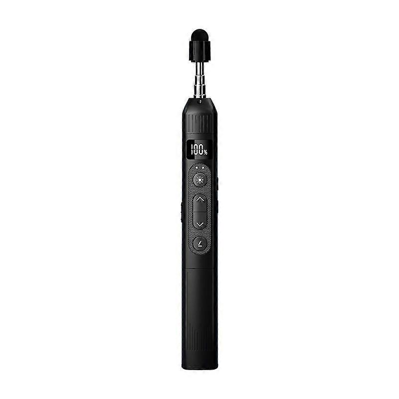 Wireless Presentation Clicker with Telescopic Pointer Stick,Rechargeable Presenter Remote Light Pointer with Touch Screen Stylus Pen and Digital D