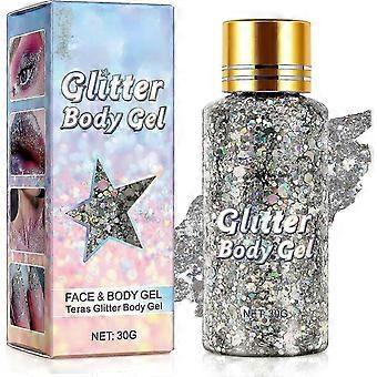 Body Glitter Gel, Glitter Holographic Chunky Gel, Glitter Liquid Eyeshadow Makeup, Mermaid Sequins Body Glitter