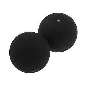 2 Bolas de Squash com Ponto Amarelo Único, Borracha Genérica para Treinamento em Academia ZT
