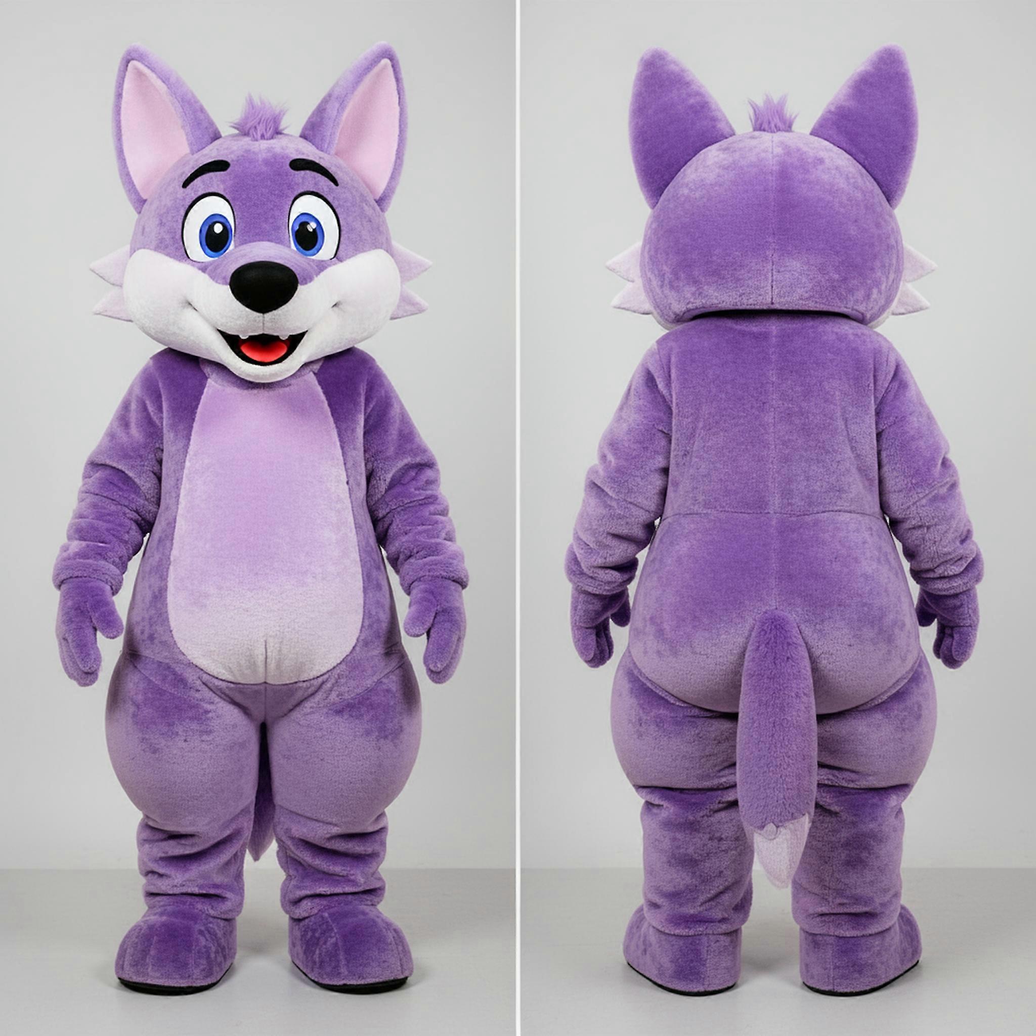 MASTICOT Lavender Playful Dingo Mascot