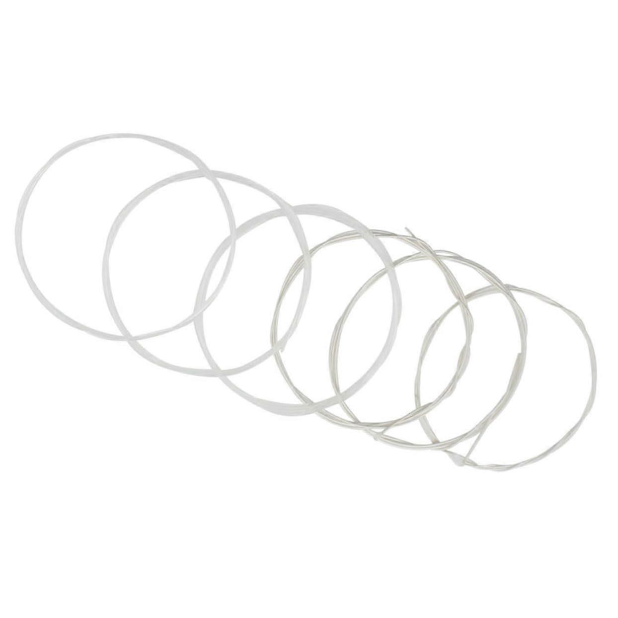 Nylon Classical Guitar Strings 6pcs Clear Nylon Replacement Set Easy Install Stable Tuning