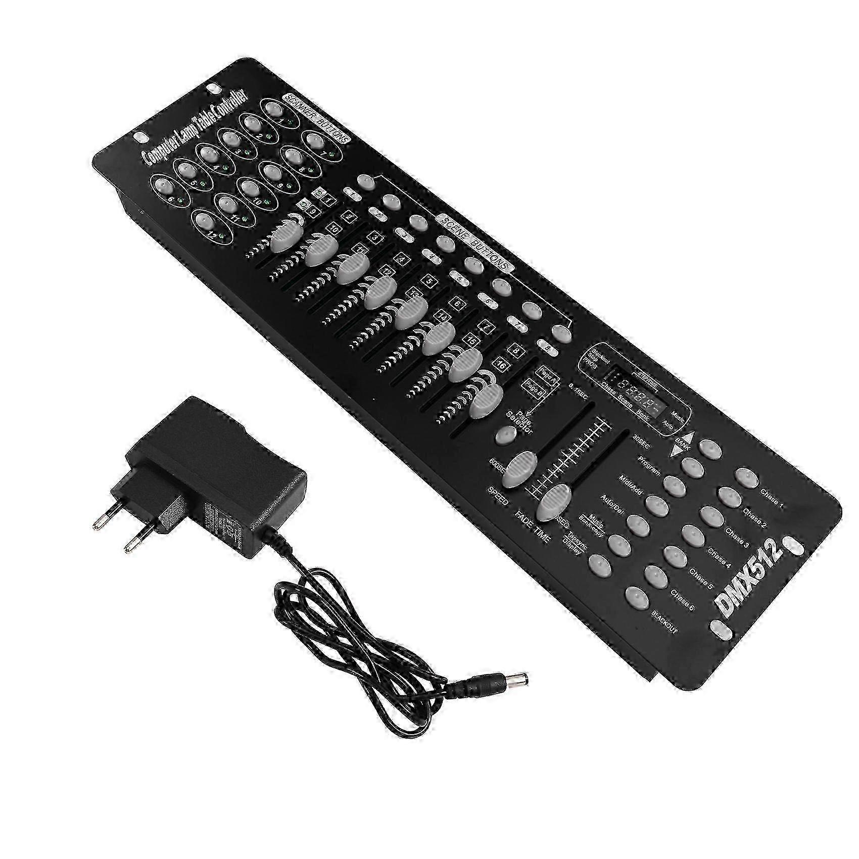 192DMX Controller Stage Lighting 512DMX Console DJ Control Equipment EU Plug 8 Programmable Scenes