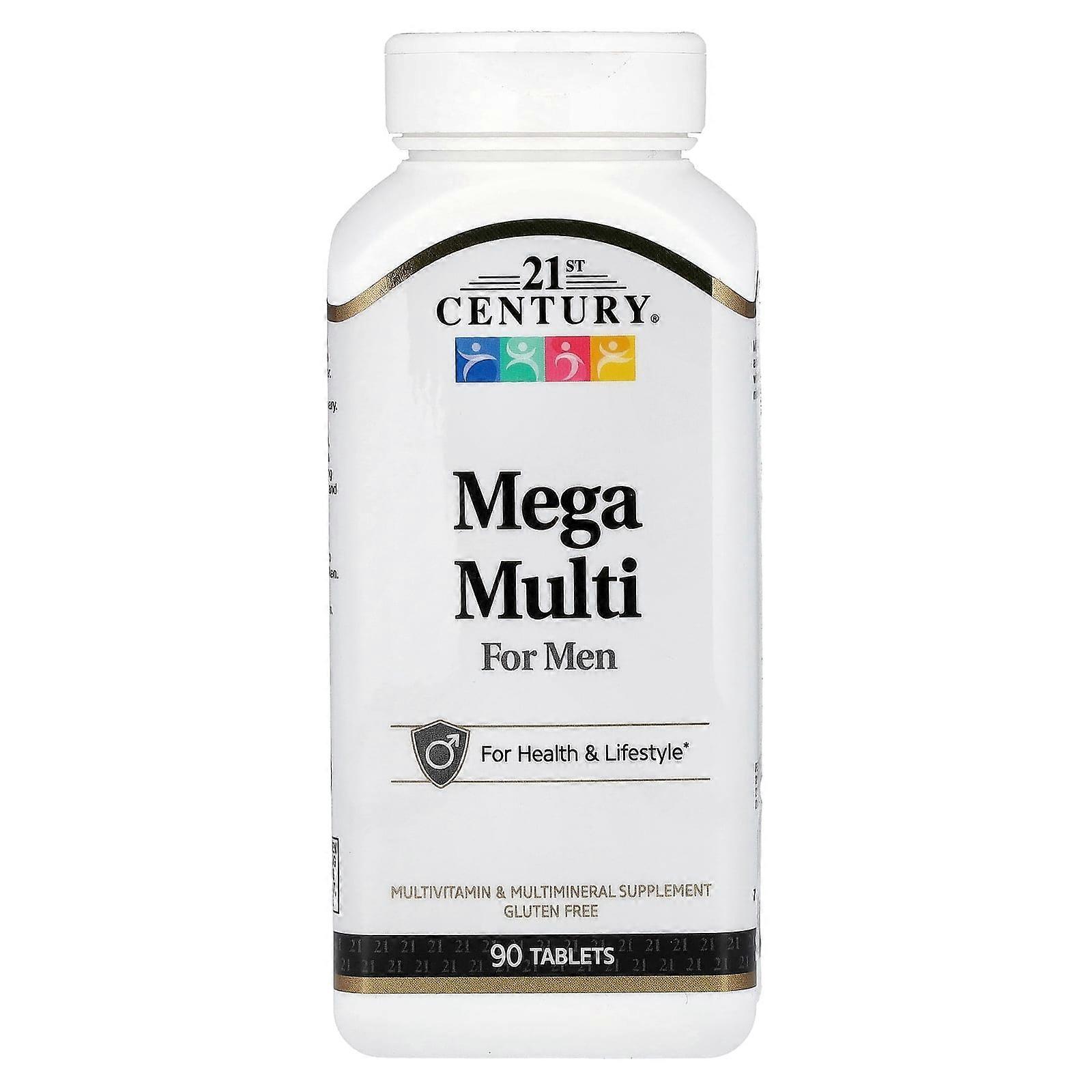 21st Century, Mega Multi for Men, Multivitamin & Multimineral, 90 Tablets