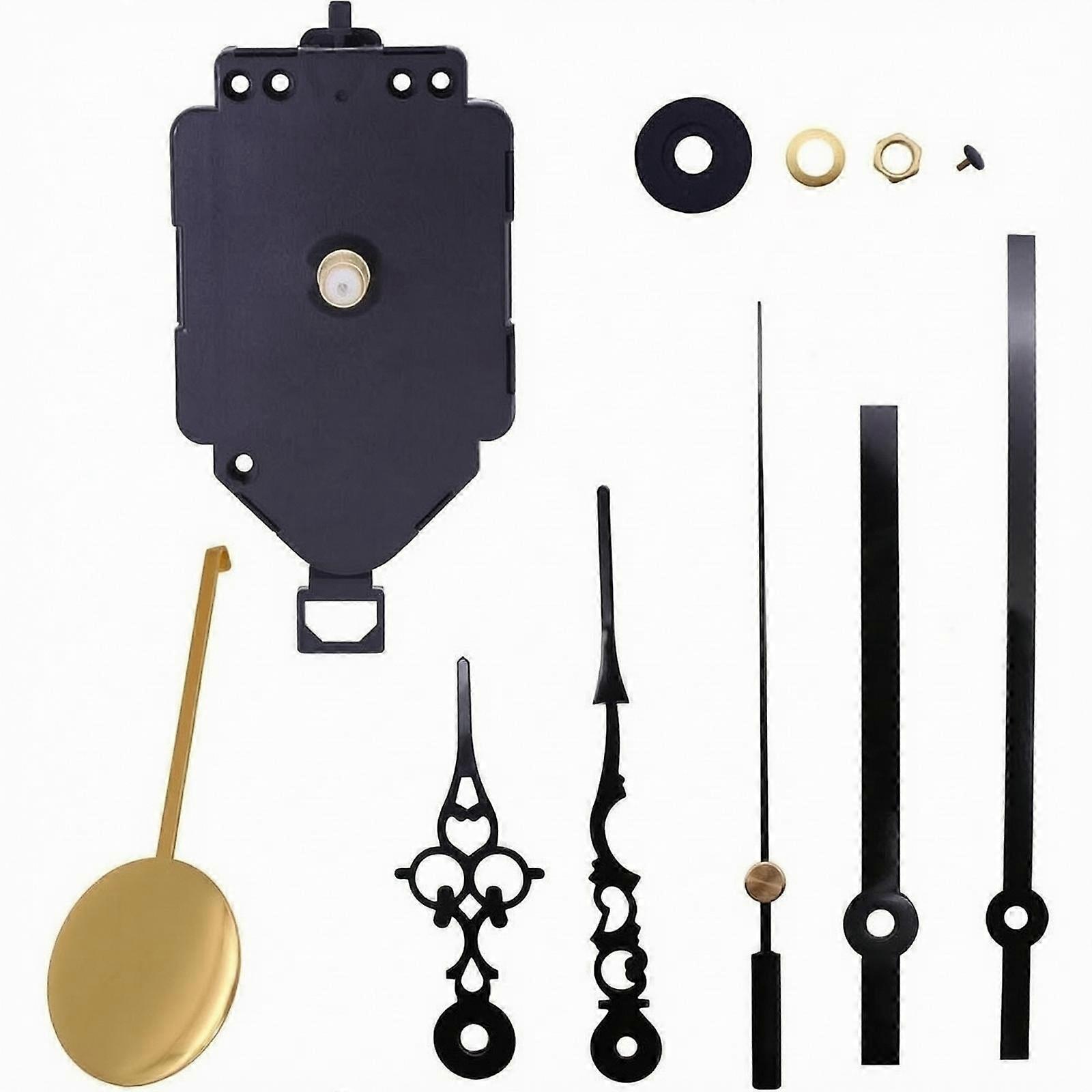 DIY Clock Kit with Pendulum and Hands | Complete Mounting Accessories, Quartz