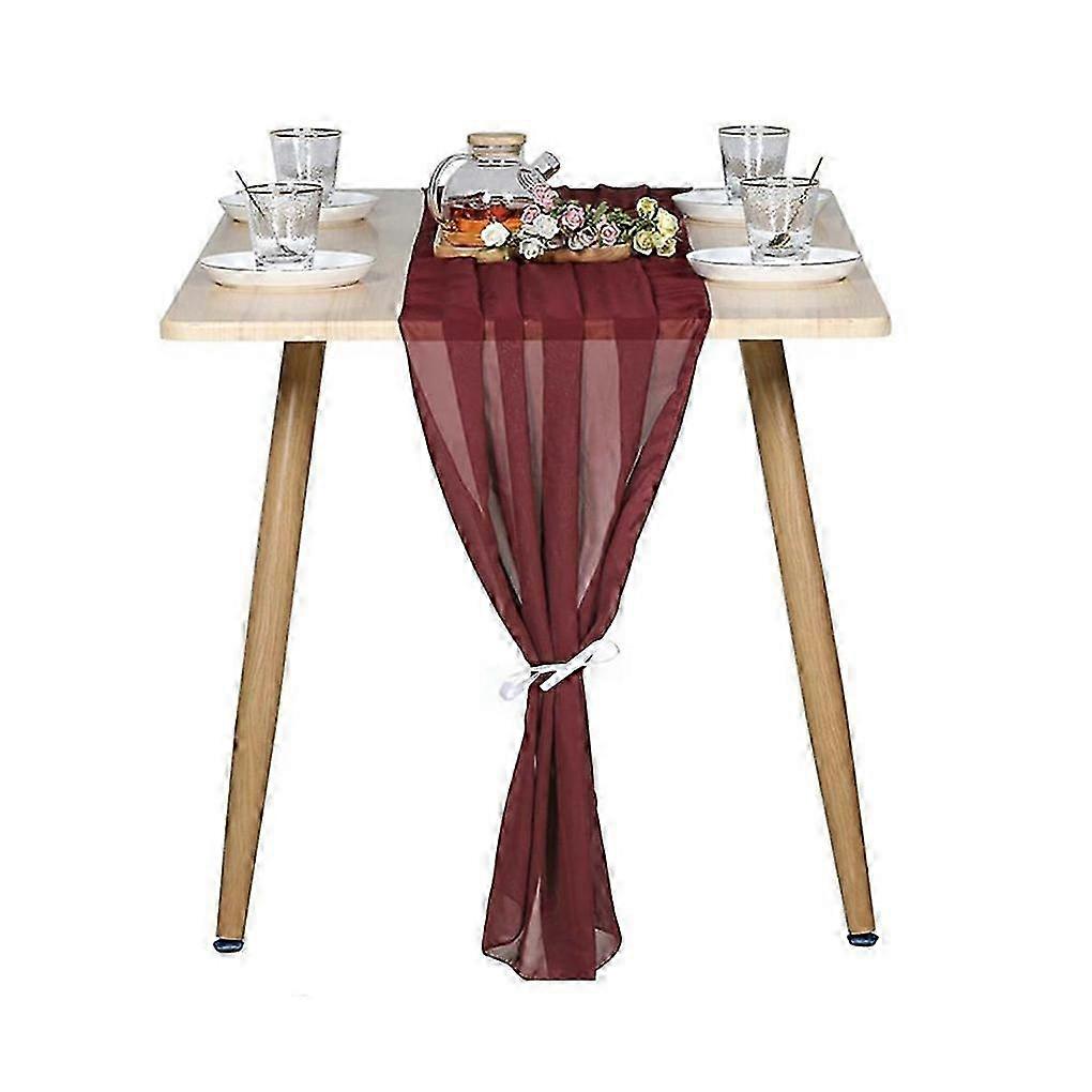 Chiffon Table Runner Romantic Wedding Table Runner for Wedding Party Decoration@ff