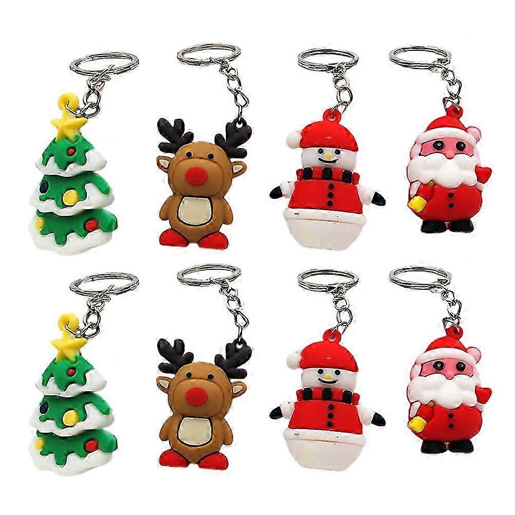 Christmas Theme Keychains Key Decoration compatible with Decoration 8Pcs Pack