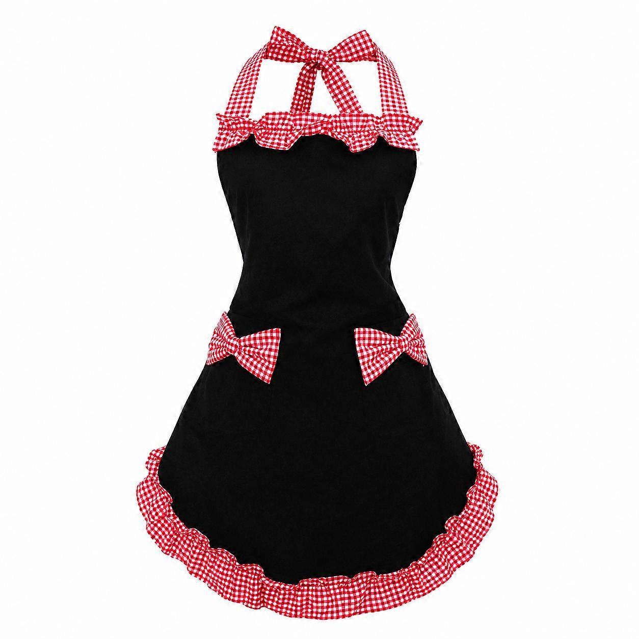 Long Bow Check Polyester Apron