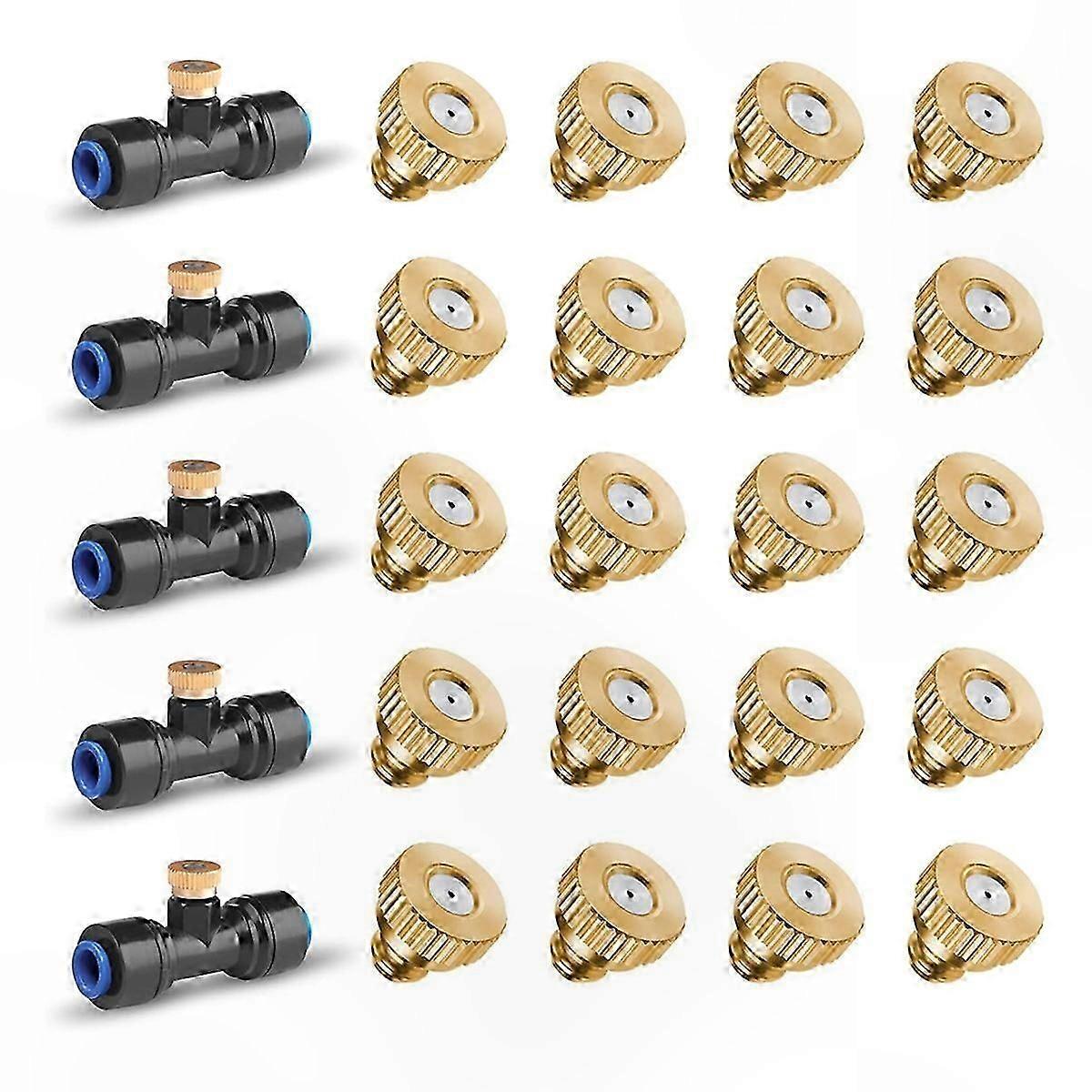Brass Misting Nozzles and Tees Kit