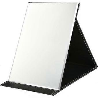 Folding PU Leather Tabletop Makeup Mirror,Portable with Stand Portable Travel Mirror