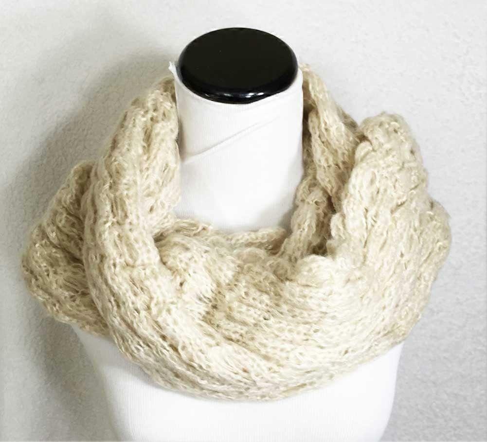 Solid Popcorn Woven Infinity Scarf