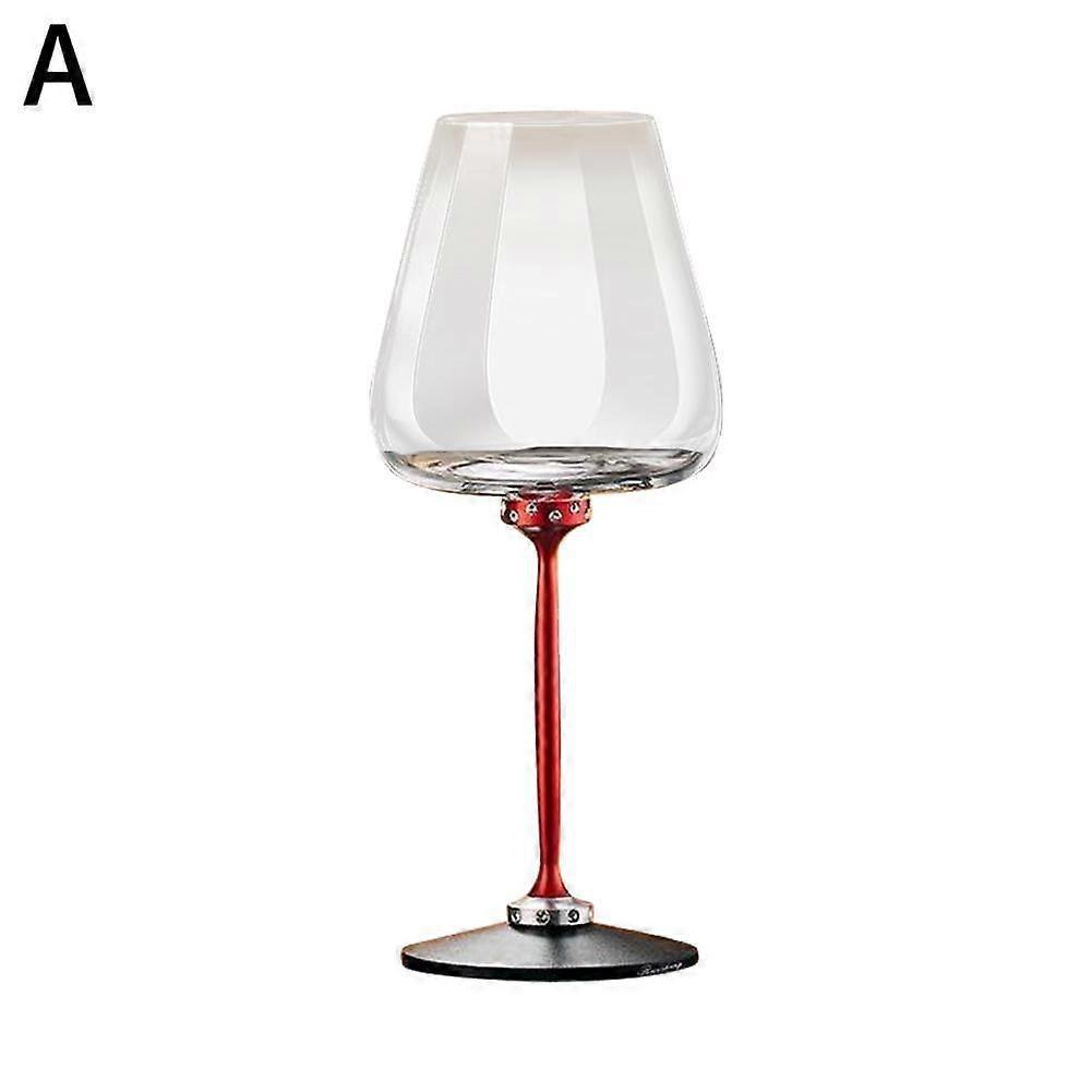 Crystal-Accent Rotating Wine Glass