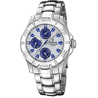 Festina multifunksjon kvarts analog menns klokke med rustfritt stål armbånd F16242 / I