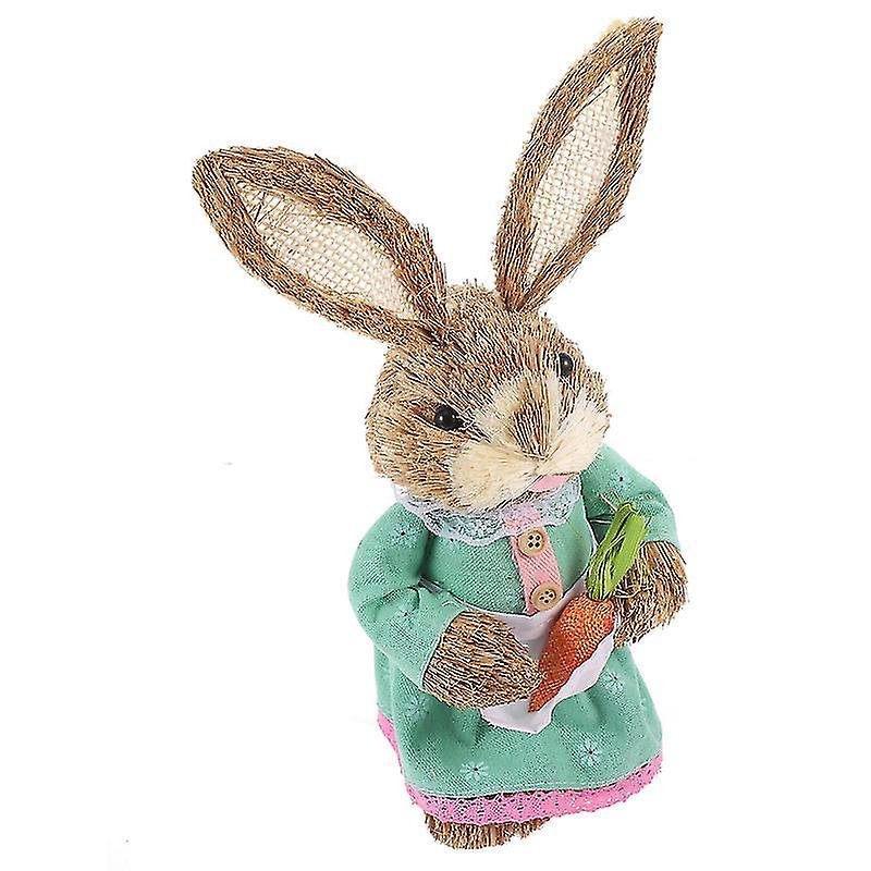 32X15x15cm Assorted Color Posters, Prints, & Visual Artwork Straw Rabbit Figurines Home Kids Room Be