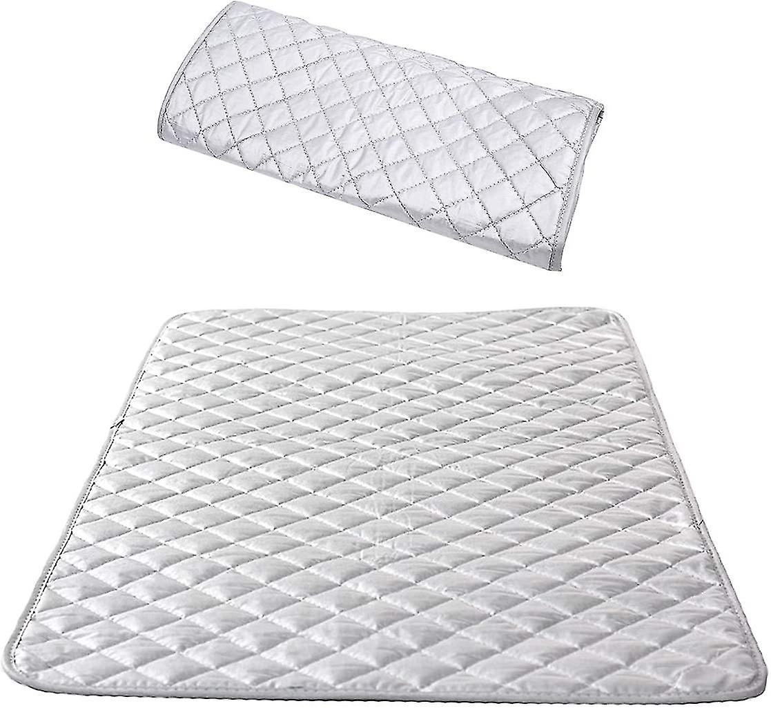 Insulated Ironing Pad Steam Ironing Blanket Cotton Portable Tabletop Ironing Mat Silver 48 * 85 Cm1 Pcs