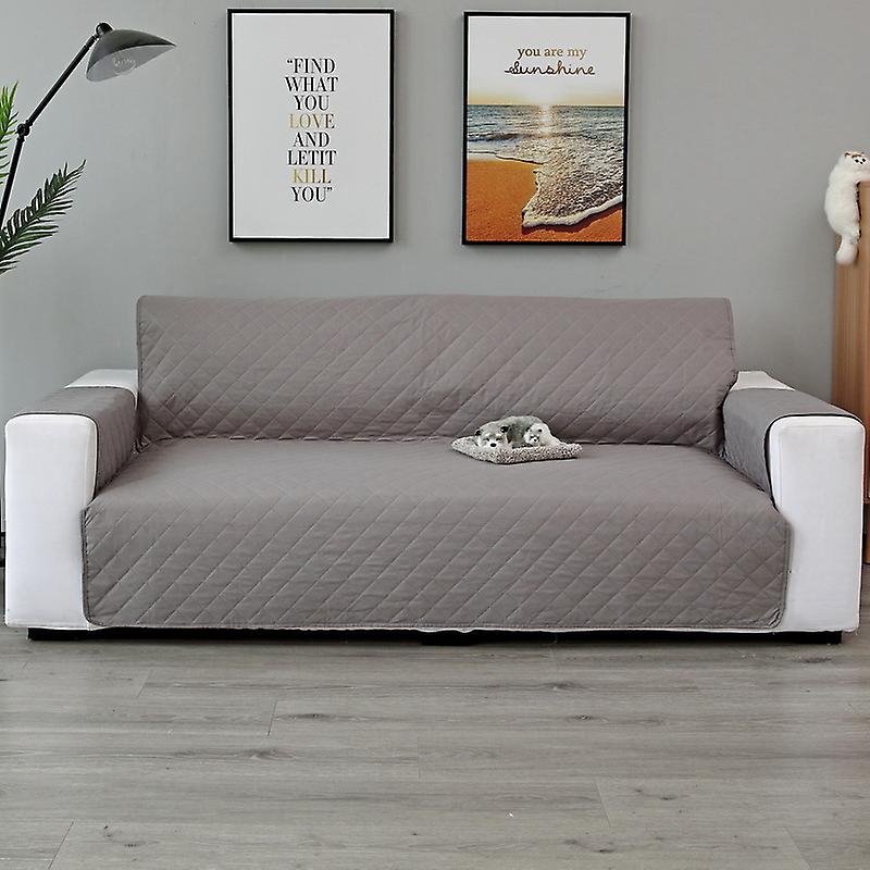 167*190cm Adele Protector Sofa Cover, Reversible Quilted Cover. Color Light Gray