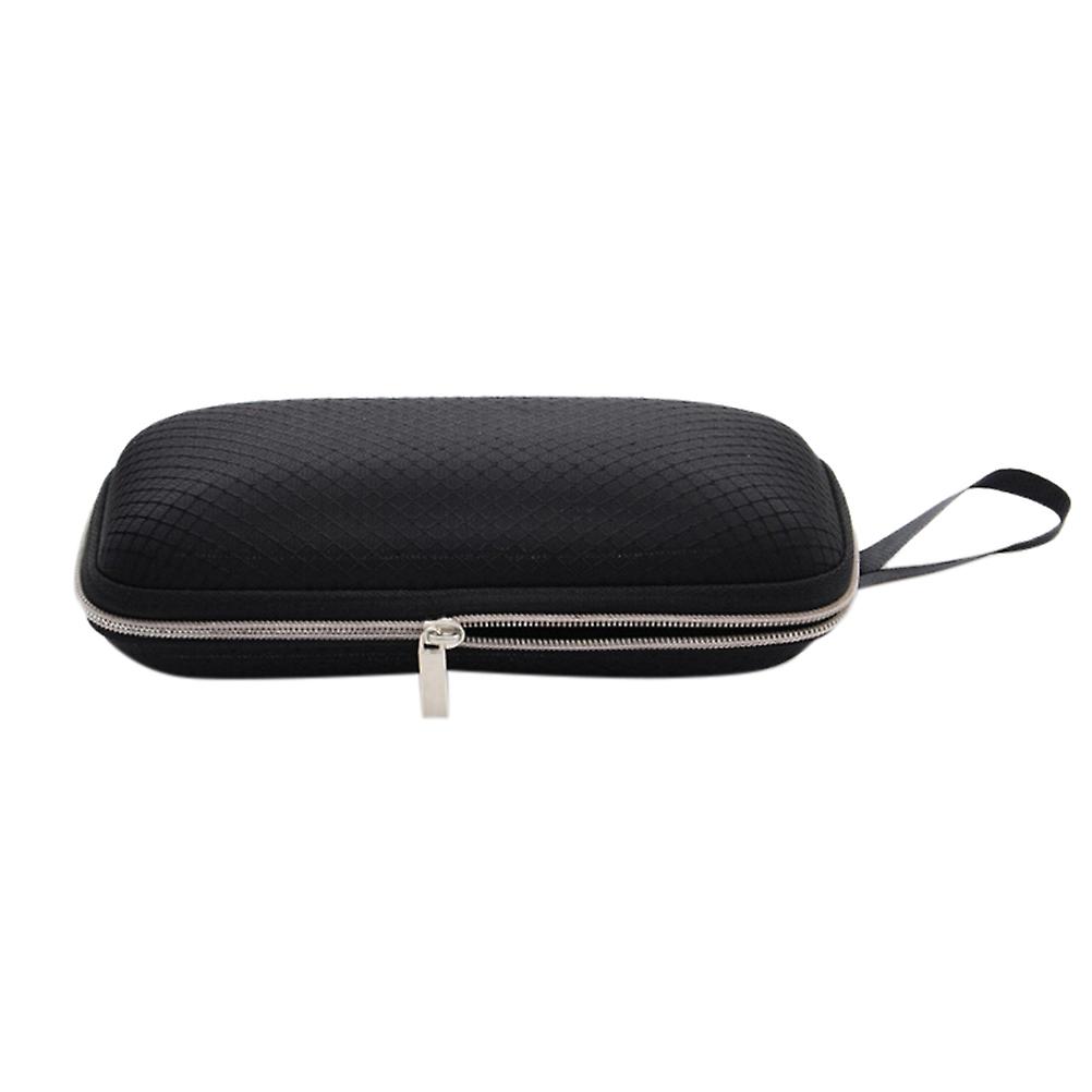 Hard Portable Rectangle Grid Zipper Glasses Case Eyewear Box For Sunglasses