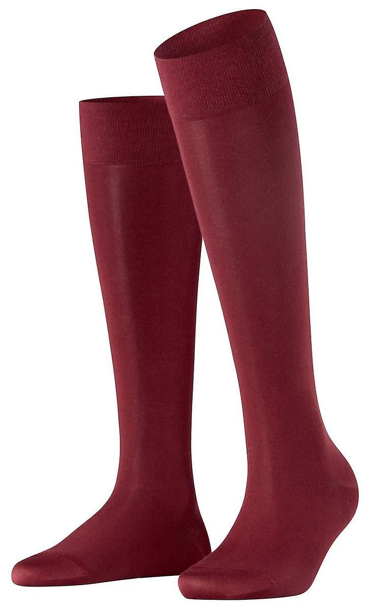 Falke Cotton Touch Knee High Socks - Burgundy