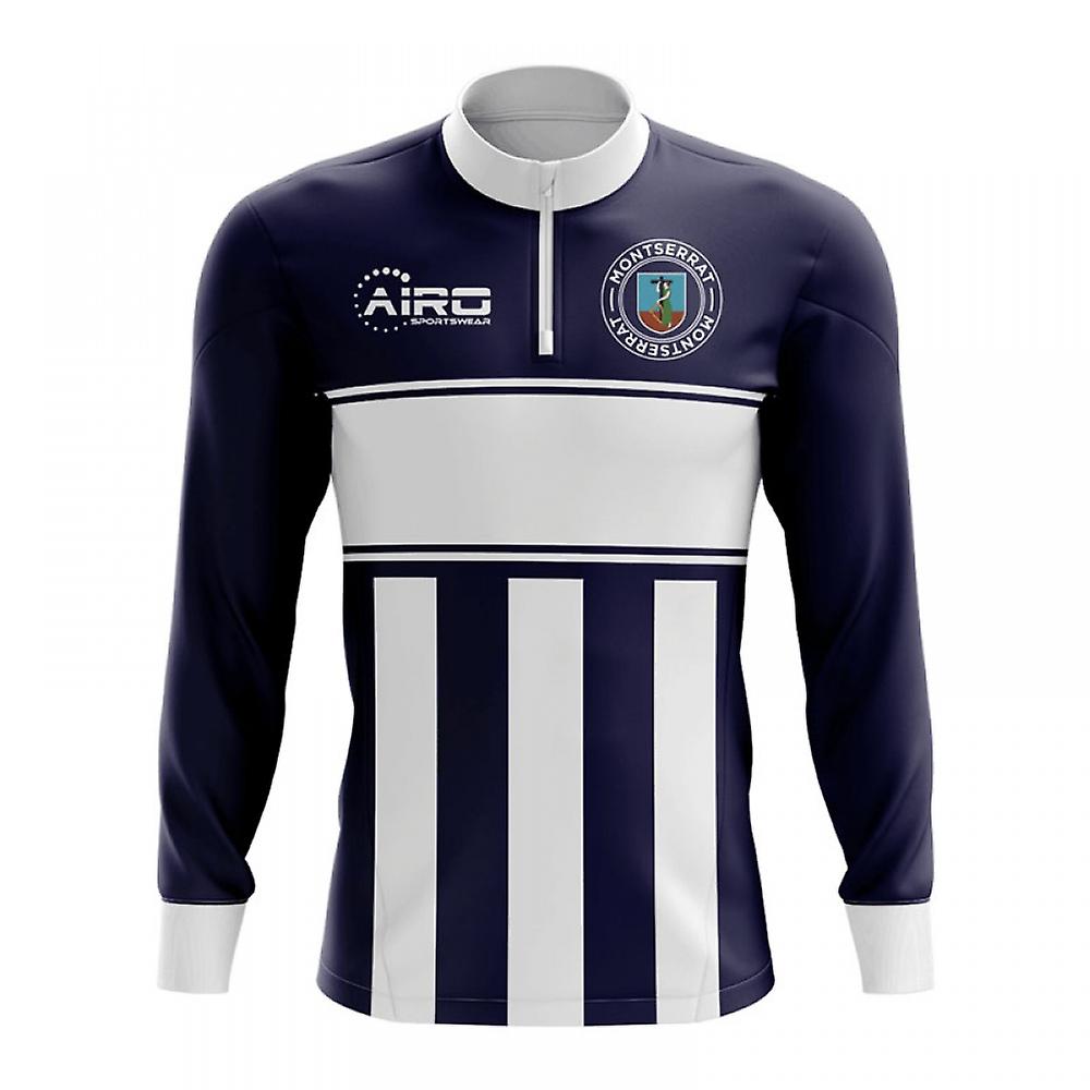 Montserrat Concept Football Half Zip Midlayer Top (Navy-White)