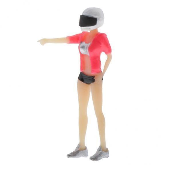 6x1:64 Scène Casque Fille Scénario Modèle Set pour enfants Jouet Groupe Rose