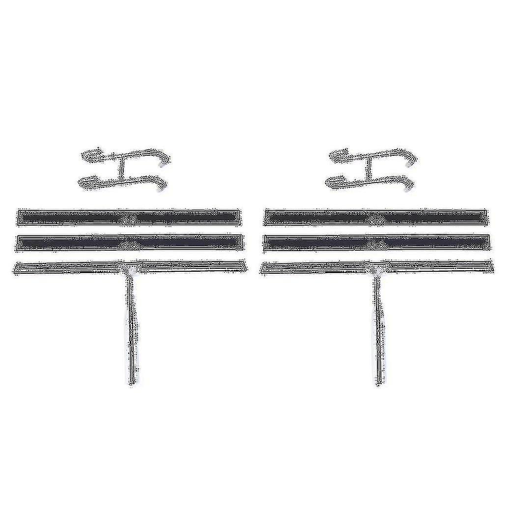 2x Squeegee Stainless Steel Shower Wiper 31cm Shower Squeegee Without Drilling Window Puller With W