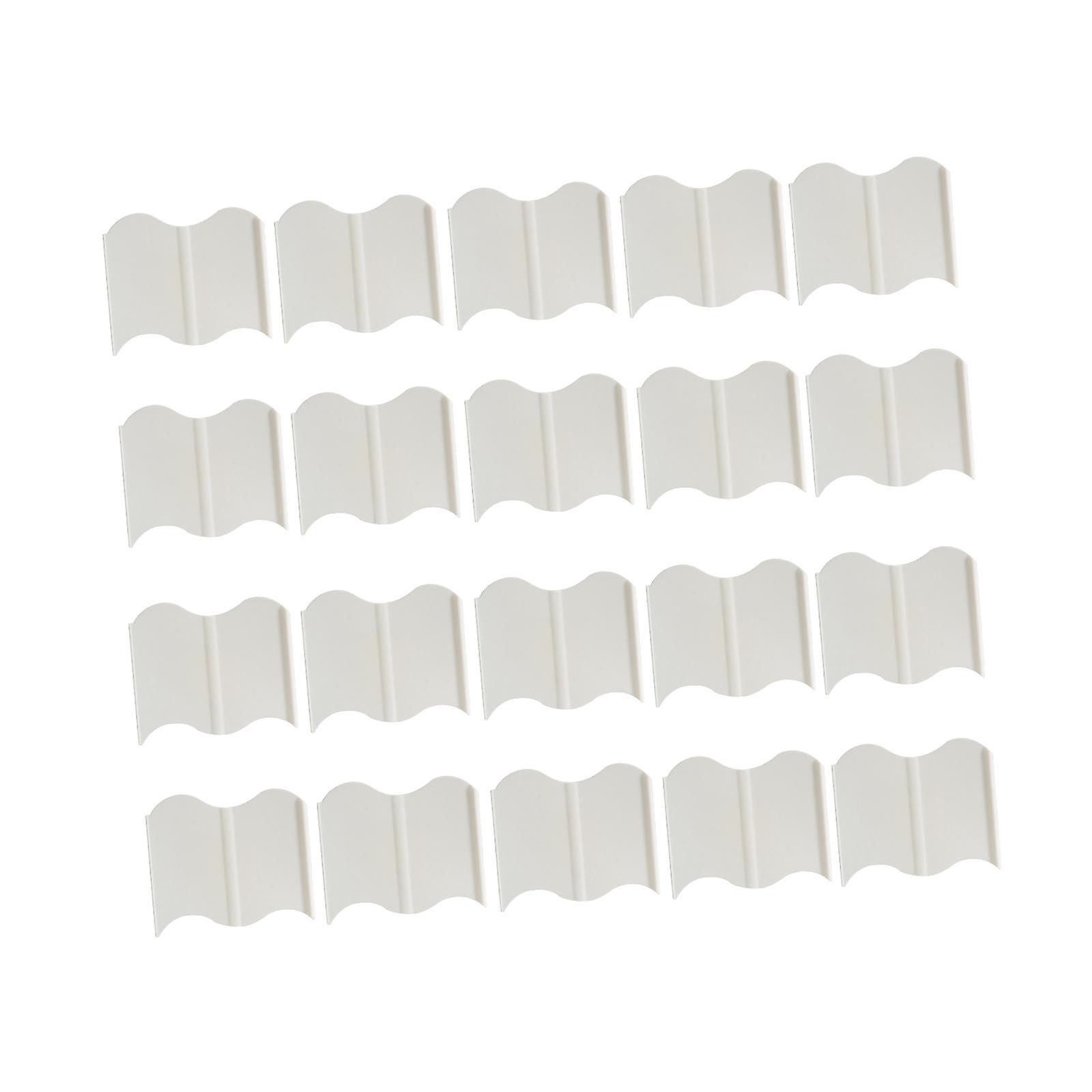 20Pcs Landscape Edging Border Interlocking Landscaping Edging for Yard Patio White