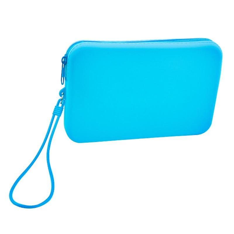 Makeup Bag Waterproof Soft High Capacity Oilproof Zipper Closure Storage Oblong Shape Portable Busin