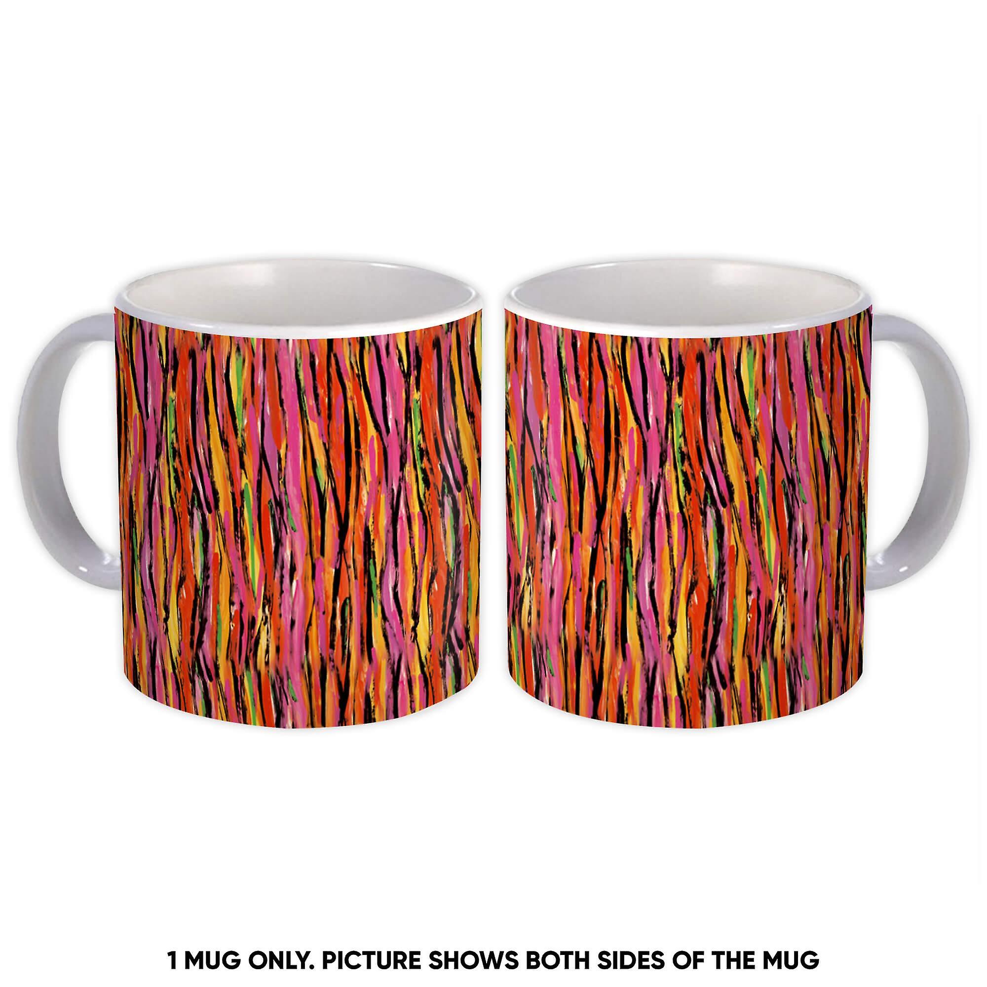 Presentmugg: Målade ränder slipsar abstrakt