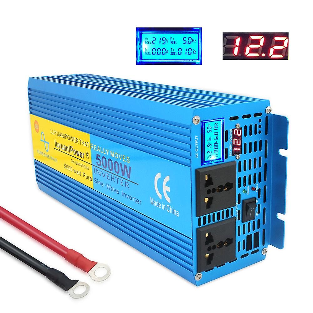 Pure Sine Wave Inverter Dc 12v/24v To Ac 220v 3000w 4000w 5000w Volt Led Display Converter Transformer Car Inversor Solar Power