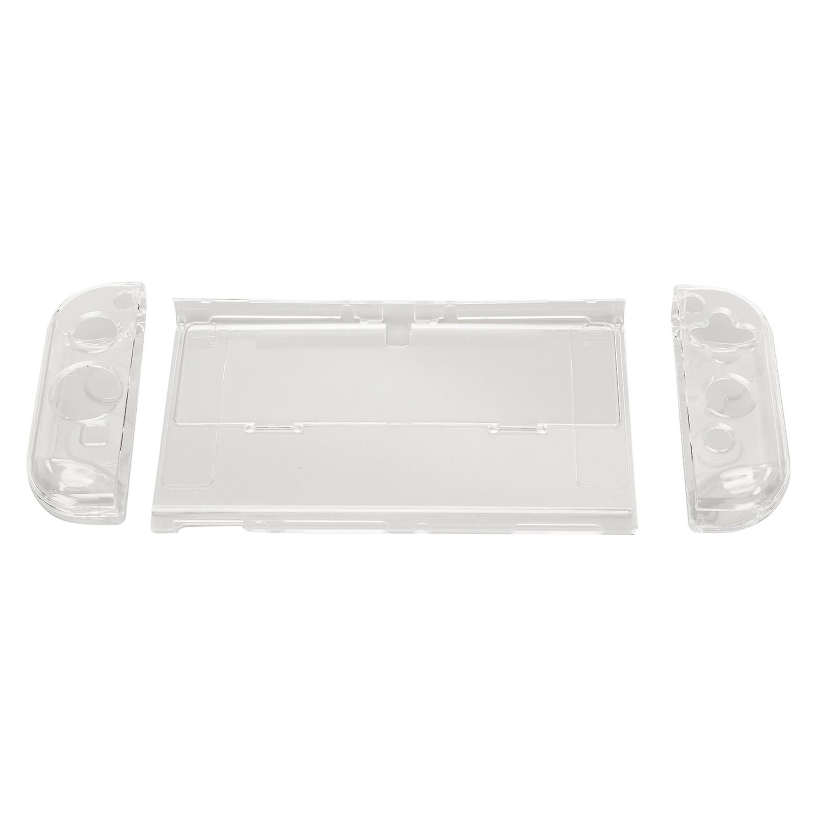 Clear Game Console Case Split Dockable Shockproof Gamepad Protective Shell for Switch OLED 2021 for Joy Con