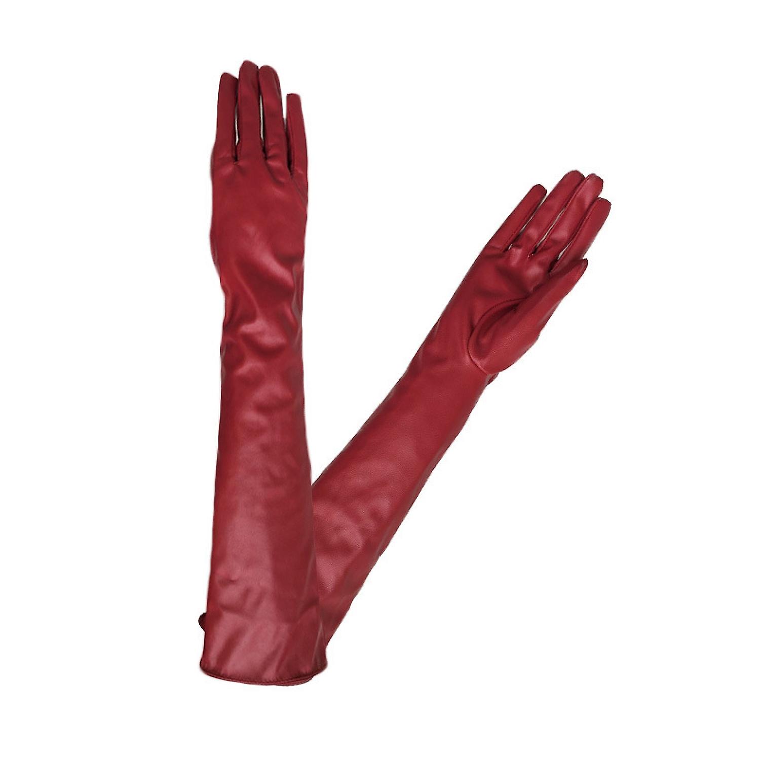 Gants Full Finger Faux Leather Long Arm Gants