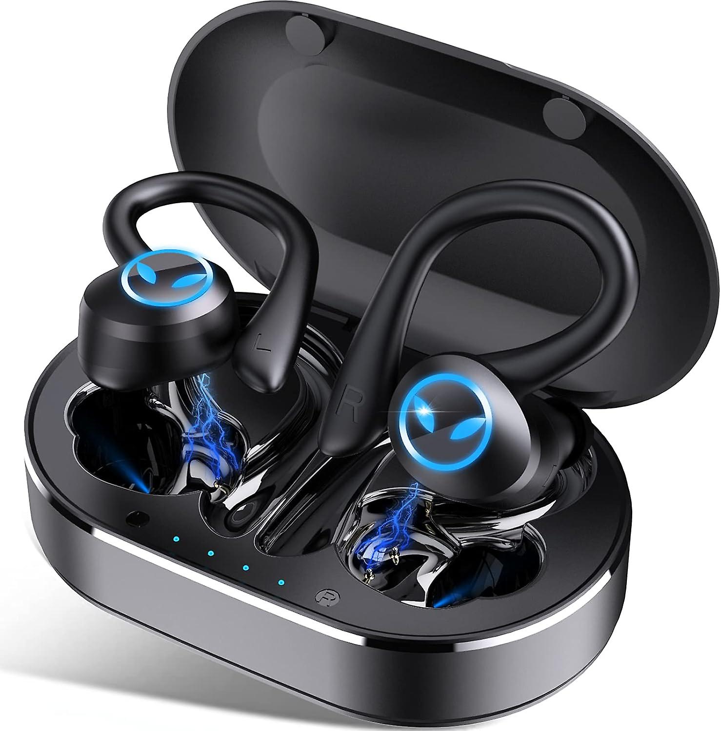 Cuffie Bluetooth 5.1 Donerton, Cuffie wireless sportive impermeabili IP7, Cuffie Bluetooth con microfono incorporato Cuffie stereo 3D,