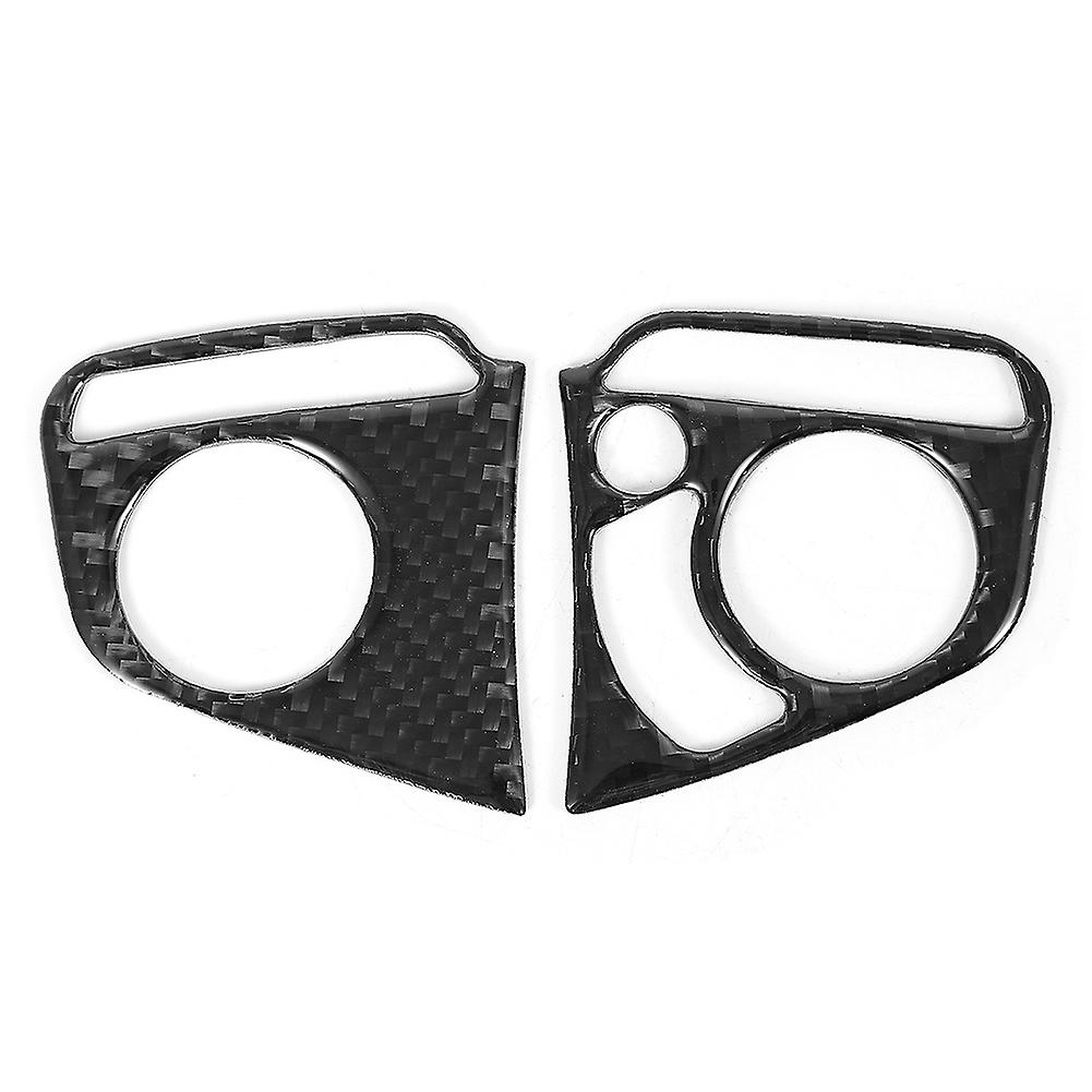 Steering Wheel Trim,2pcs Carbon Fiber Style Inner Steering Wheel Cover Trim Steering Wheel Decoration Trim Advanced Technology