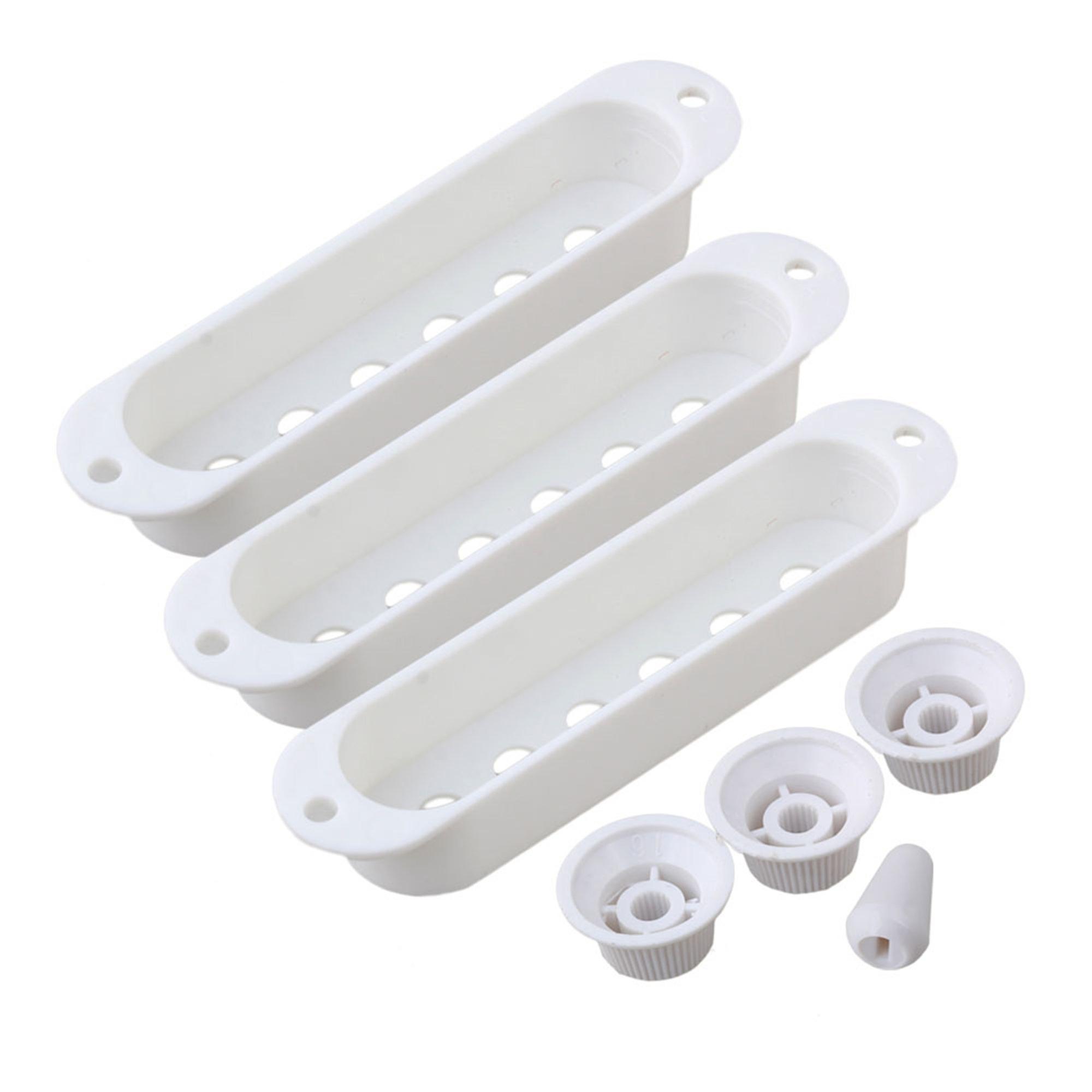 20x Guitar Plastic 6-Hole Single Coil Pickup Cover 48/50/52& 1V2T Knob
