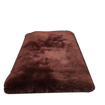 100Cm Coffee Plush Round Bedroom Carpet Round Cushion Az1927