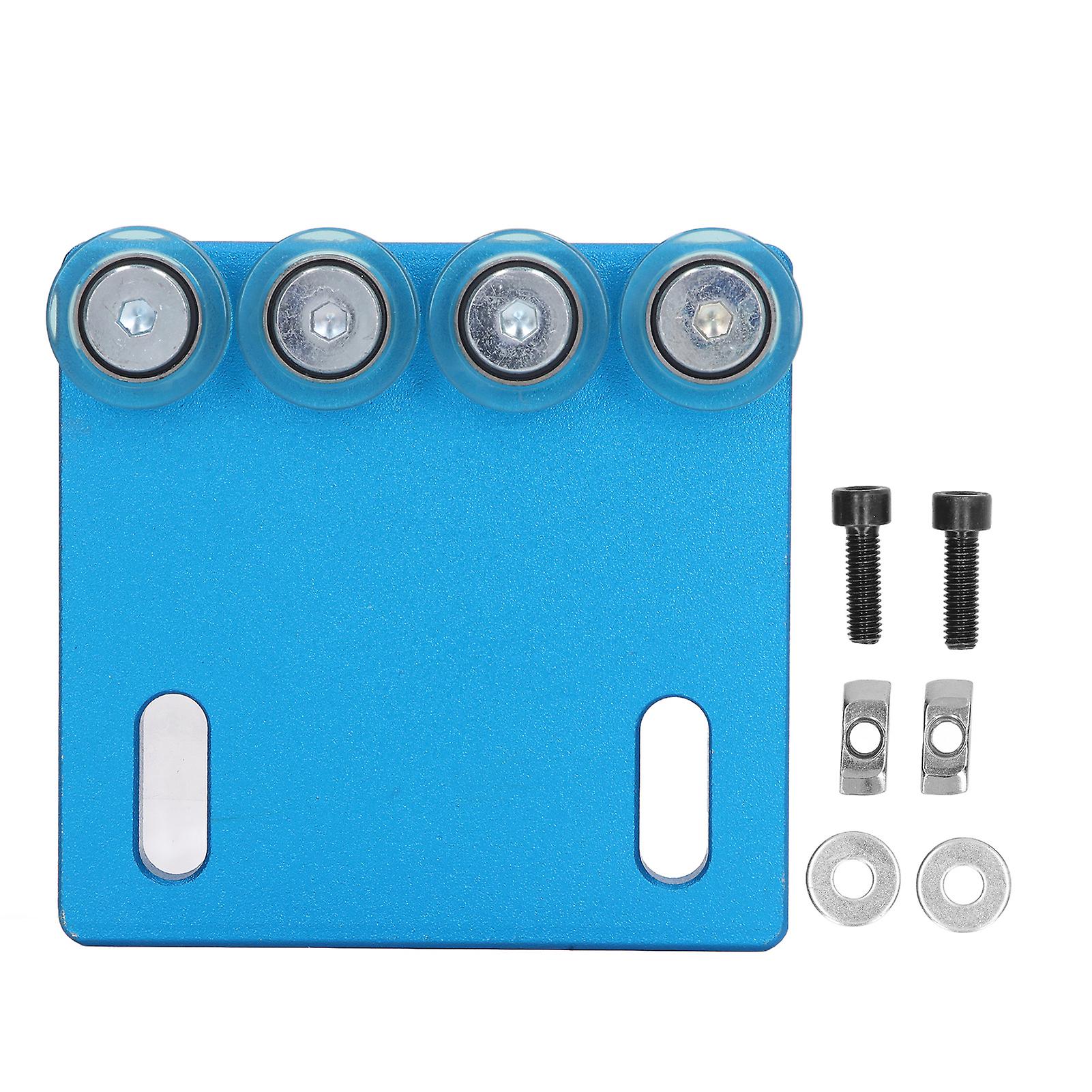 Edge Bander Auxiliary Feeding Guide Wheel 4 Rollers 8.8cm Narrow Plate for Edge Banding Machine Accessories Replacement Durable