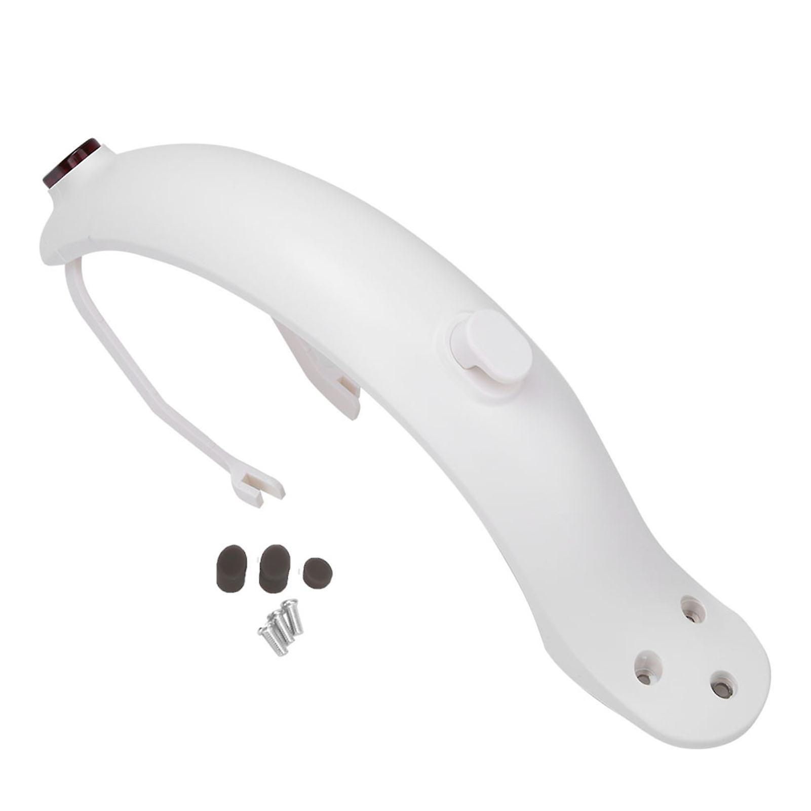 Rear Mudguard Fender Bracket with Taillight and Hook for Xiaomi M365 Electric Scooter(White)
